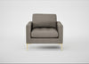 Eton Armchair Broad Weave Pebble / Brass