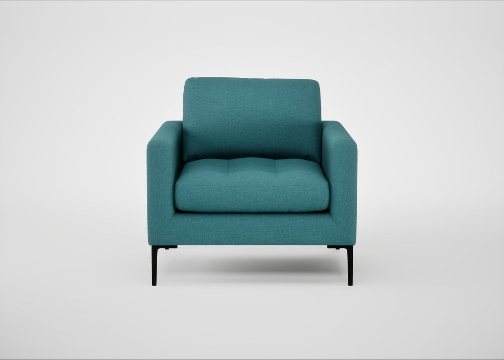 Eton Armchair Brushed Cotton Cadet / Black
