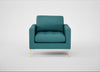 Eton Armchair Brushed Cotton Cadet / Brass