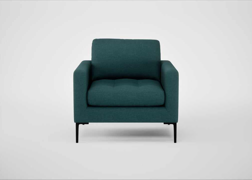 Eton Armchair Brushed Cotton Pine / Black