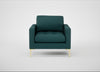 Eton Armchair Brushed Cotton Pine / Brass