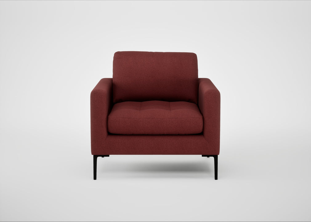 Eton Armchair Capelo Linen-Cotton Etruscan Red / Black