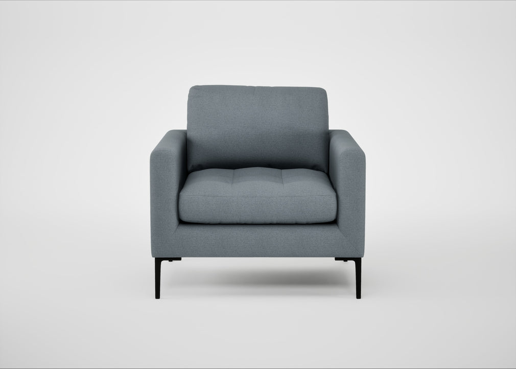 Eton Armchair Capelo Linen-Cotton Mineral / Black