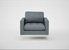 Eton Armchair Capelo Linen-Cotton Mineral / Brass