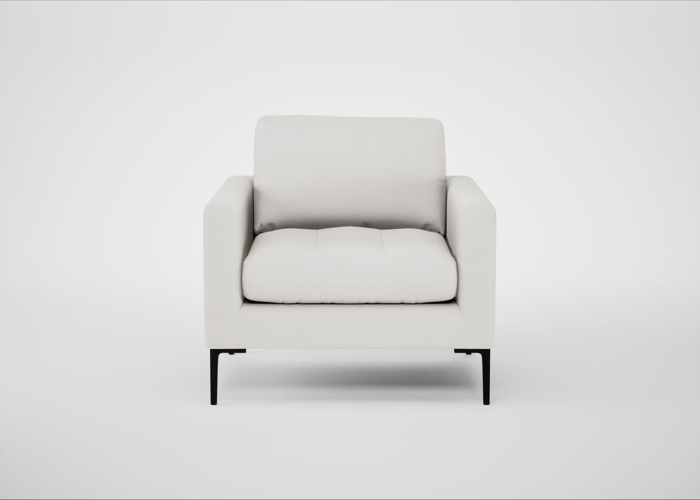 Eton Armchair Capelo Linen-Cotton Sea Salt / Black