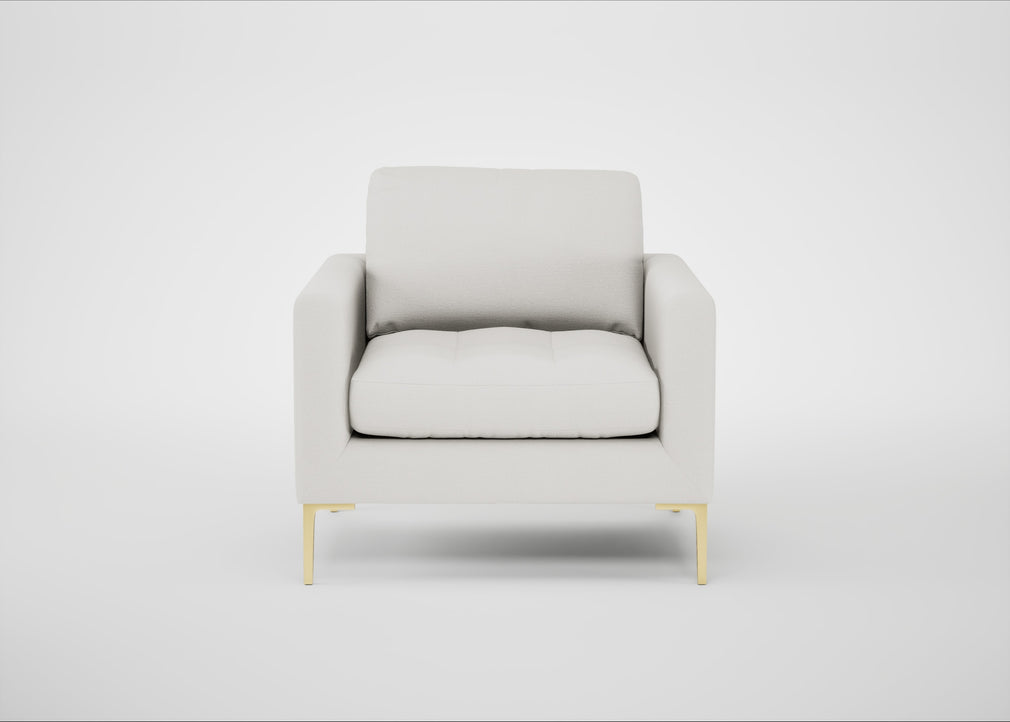 Eton Armchair Capelo Linen-Cotton Sea Salt / Brass