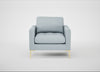 Eton Armchair Capelo Linen-Cotton Sea Shanty / Brass