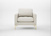 Eton Armchair Chunky Boucle Ecru / Brass