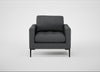 Eton Armchair Melton Wool Granite / Black