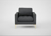 Eton Armchair Melton Wool Granite / Brass