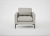 Eton Armchair Melton Wool Limestone / Black