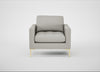 Eton Armchair Melton Wool Limestone / Brass