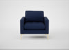 Eton Armchair Melton Wool New Navy / Brass