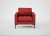 Eton Armchair Melton Wool Red Oxide / Black