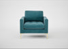 Eton Armchair Smart Luxe Velvet Airforce Blue / Brass