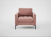 Eton Armchair Smart Luxe Velvet Dusky Pink / Black