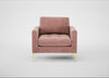 Eton Armchair Smart Luxe Velvet Dusky Pink / Brass