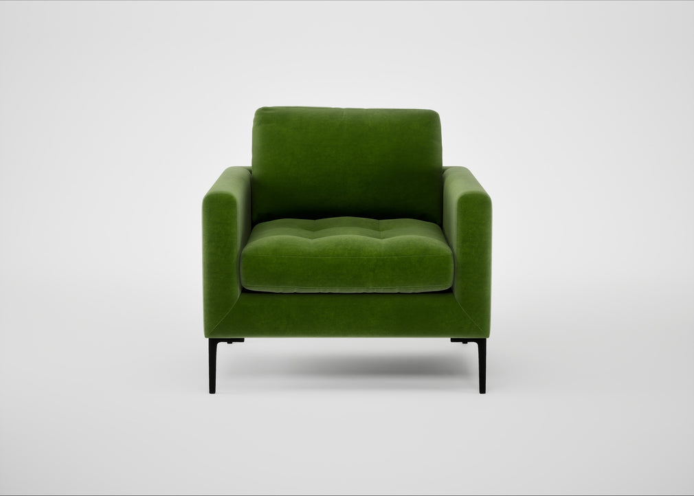 Eton Armchair Smart Luxe Velvet Grass / Black