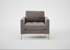 Eton Armchair Smart Luxe Velvet Mushroom / Brass
