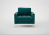 Eton Armchair Smart Luxe Velvet Ocean Green / Brass