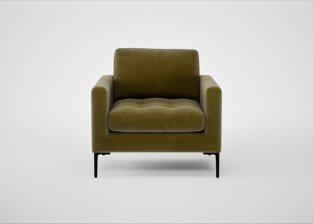 Eton Armchair Smart Luxe Velvet Peridot / Black