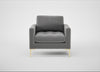 Eton Armchair Smart Velvet Mercury / Brass