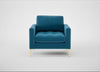 Eton Armchair Smart Velvet Ocean Blue / Brass