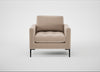 Eton Armchair Smart Velvet Pebble / Black