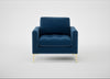 Eton Armchair Cotton Velvet Petrol / Brass