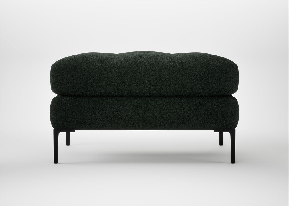 Eton Footstool Boucle Fern / Black