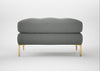 Eton Footstool Boucle Steel / Brass