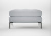 Eton Footstool Broad Weave Tin / Black