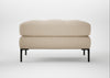 Eton Footstool Brushed Cotton Oat / Black