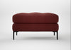Eton Footstool Capelo Linen-Cotton Etruscan Red / Black
