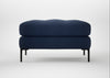 Eton Footstool Capelo Linen-Cotton Inkspot / Black