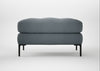 Eton Footstool Capelo Linen-Cotton Mineral / Black