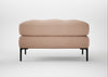 Eton Footstool Capelo Linen-Cotton Rosedale / Black