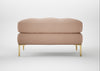 Eton Footstool Capelo Linen-Cotton Rosedale / Brass