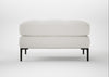 Eton Footstool Capelo Linen-Cotton Sea Salt / Black