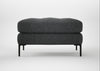 Eton Footstool Melton Wool Granite / Black