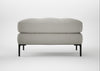 Eton Footstool Melton Wool Limestone / Black