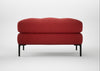 Eton Footstool Melton Wool Red Oxide / Black