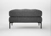 Eton Footstool Melton Wool Shale / Black
