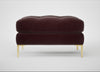 Eton Footstool Smart Luxe Velvet Acorn / Brass
