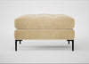 Eton Footstool Smart Luxe Velvet Biscuit / Black