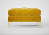 Eton Footstool Smart Luxe Velvet Canary / Brass