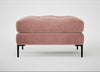 Eton Footstool Smart Luxe Velvet Dusky Pink / Black