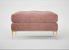 Eton Footstool Smart Luxe Velvet Dusky Pink / Brass