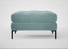 Eton Footstool Smart Luxe Velvet Mineral Blue / Black