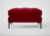 Eton Footstool Smart Luxe Velvet Mulberry / Black